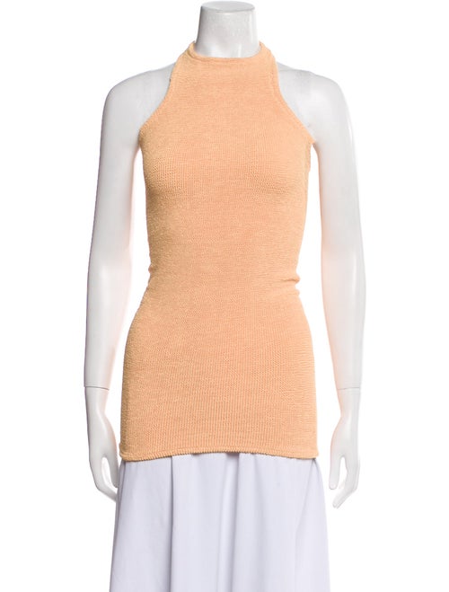 Hunza G Nylon Mock Neck Top