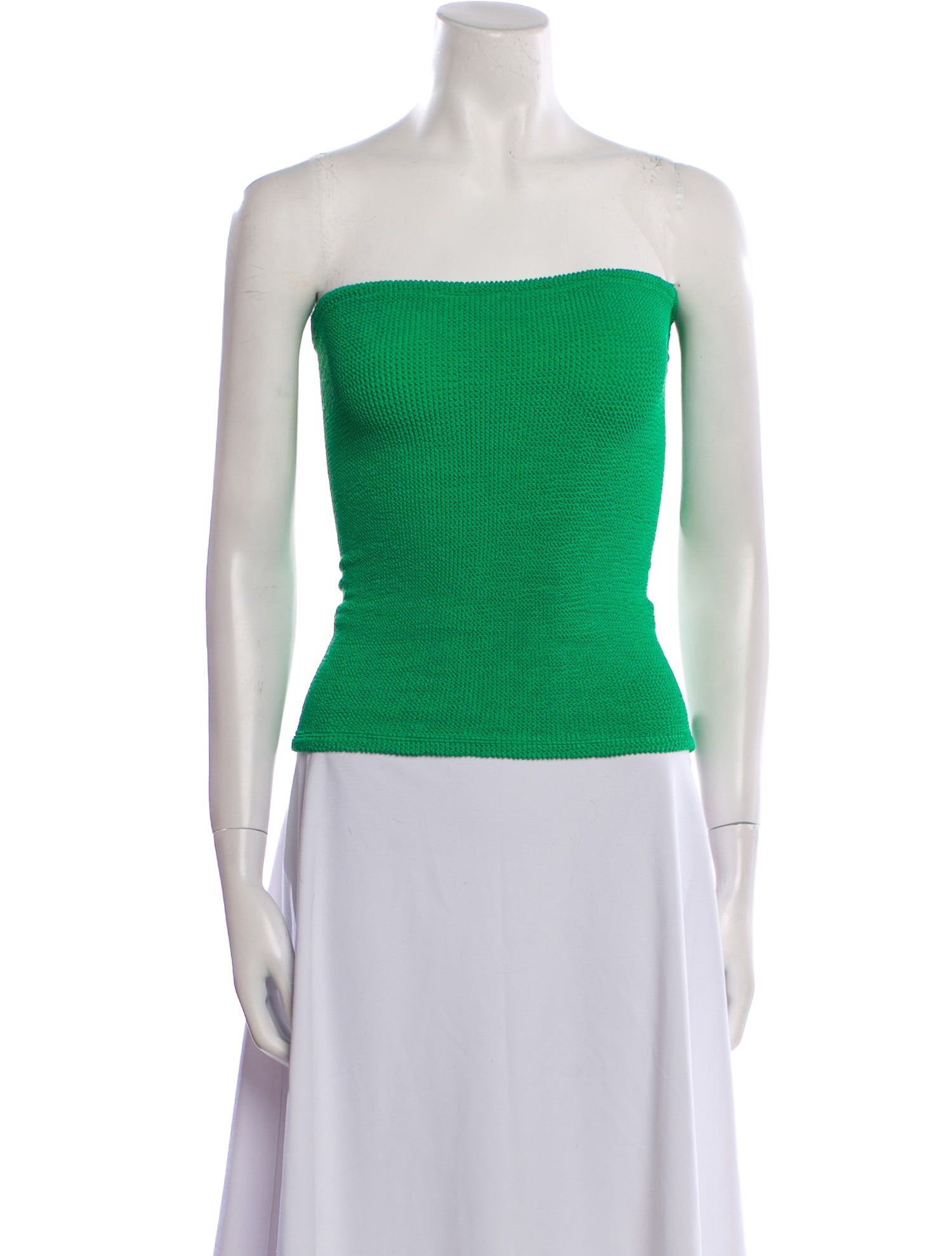 Hunza G Nylon Strapless Crop Top