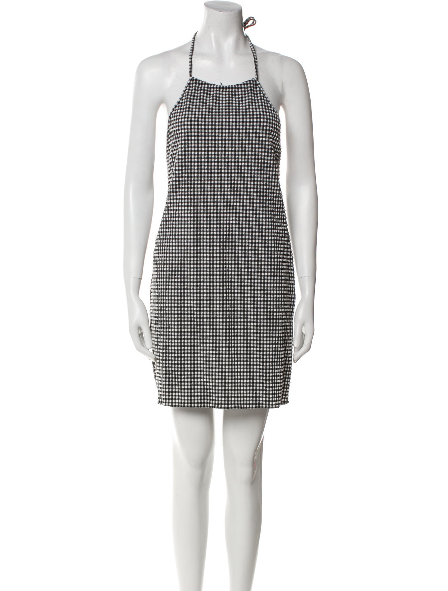 Hunza G Plaid Print Mini Dress