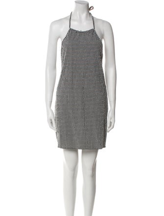 Hunza G Plaid Print Mini Dress