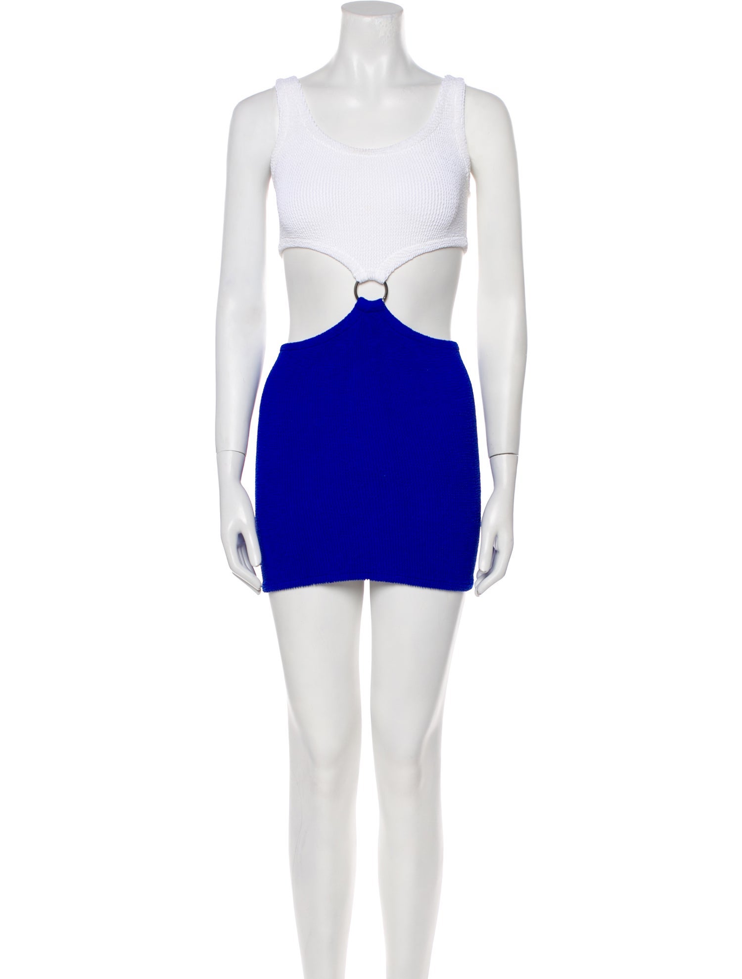 Hunza G Colorblock Pattern Mini Dress