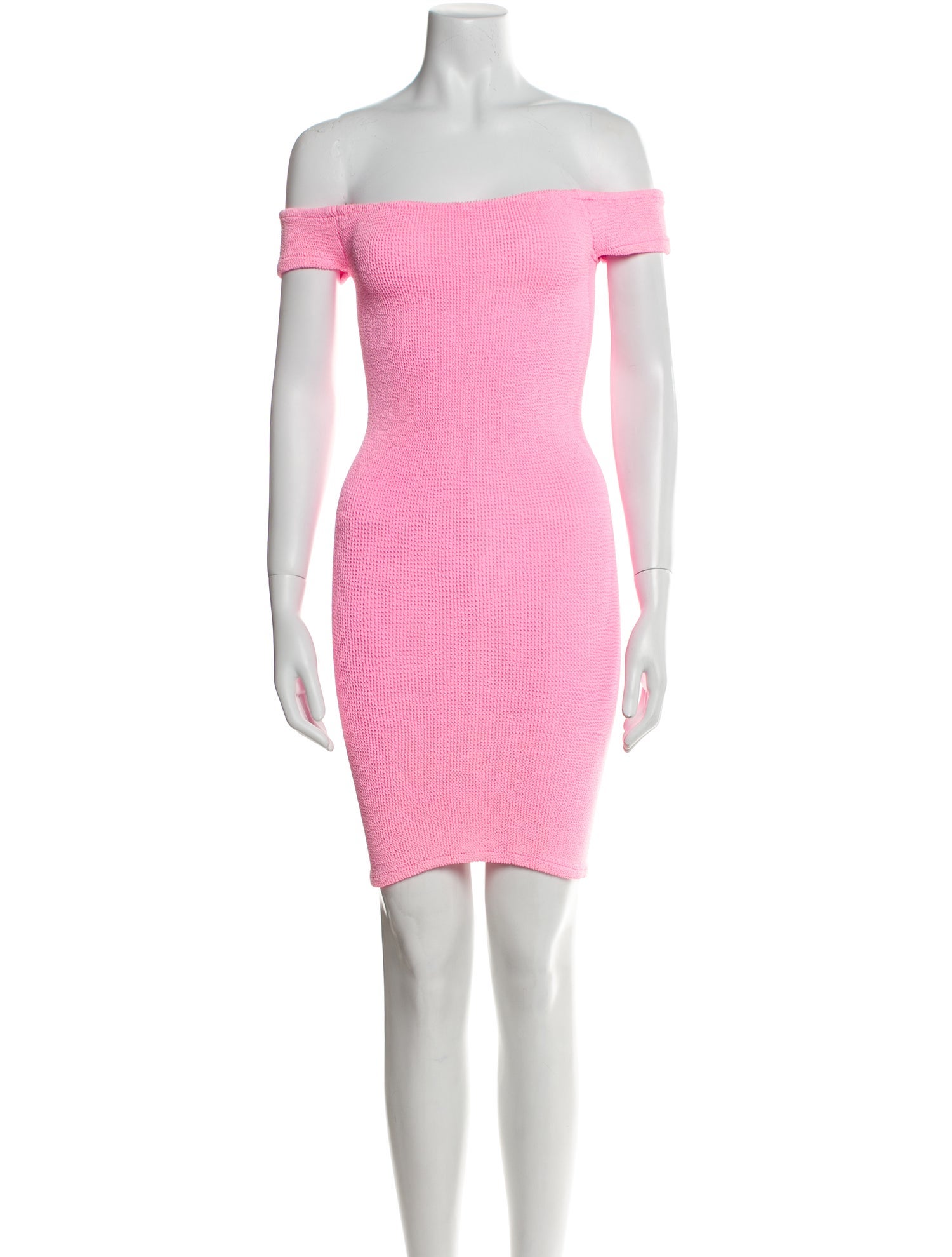 Hunza G Off-The-Shoulder Mini Dress