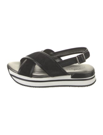 Hogan Suede Slingback Sandals