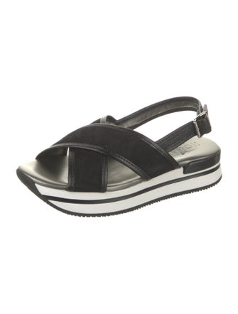Hogan Suede Slingback Sandals