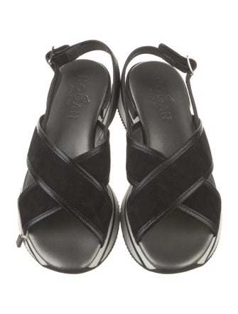 Hogan Suede Slingback Sandals
