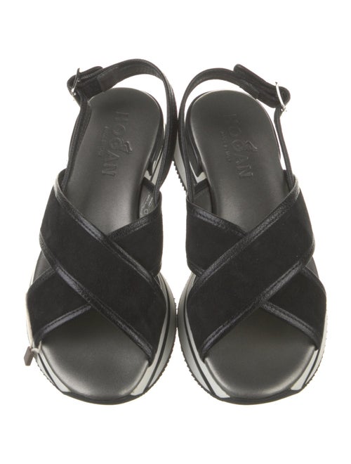 Hogan Suede Slingback Sandals