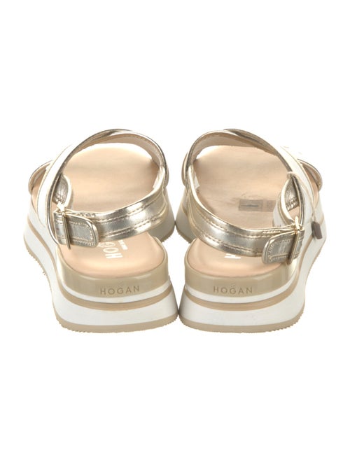 Hogan Leather Slingback Sandals