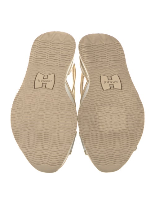 Hogan Leather Slingback Sandals