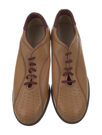 Hogan Leather Whipstitch Trim Sneakers