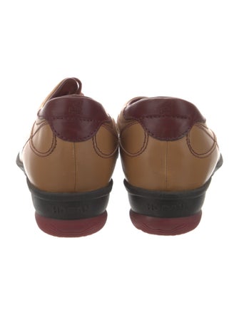 Hogan Leather Whipstitch Trim Sneakers