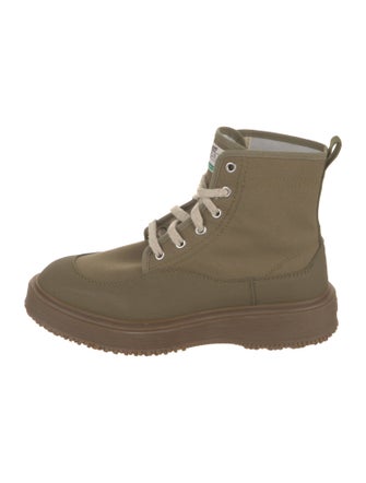 Hogan Canvas Combat Boots