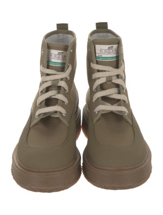 Hogan Canvas Combat Boots