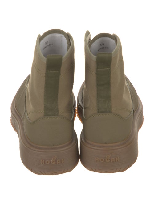 Hogan Canvas Combat Boots