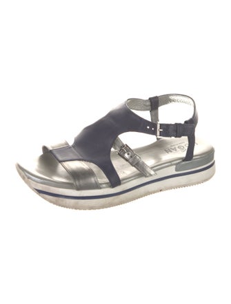 Hogan Leather Slingback Sandals
