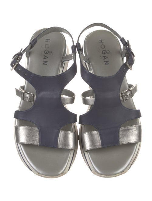 Hogan Leather Slingback Sandals