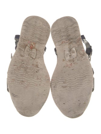 Hogan Leather Slingback Sandals