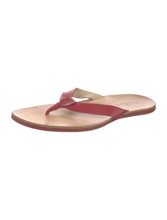 Hogan Leather Flip Flops