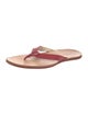 Hogan Leather Flip Flops
