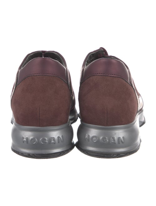 Hogan Suede Crystal Embellishments Wedge Sneakers