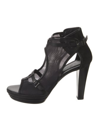 Hogan Suede T-Strap Sandals