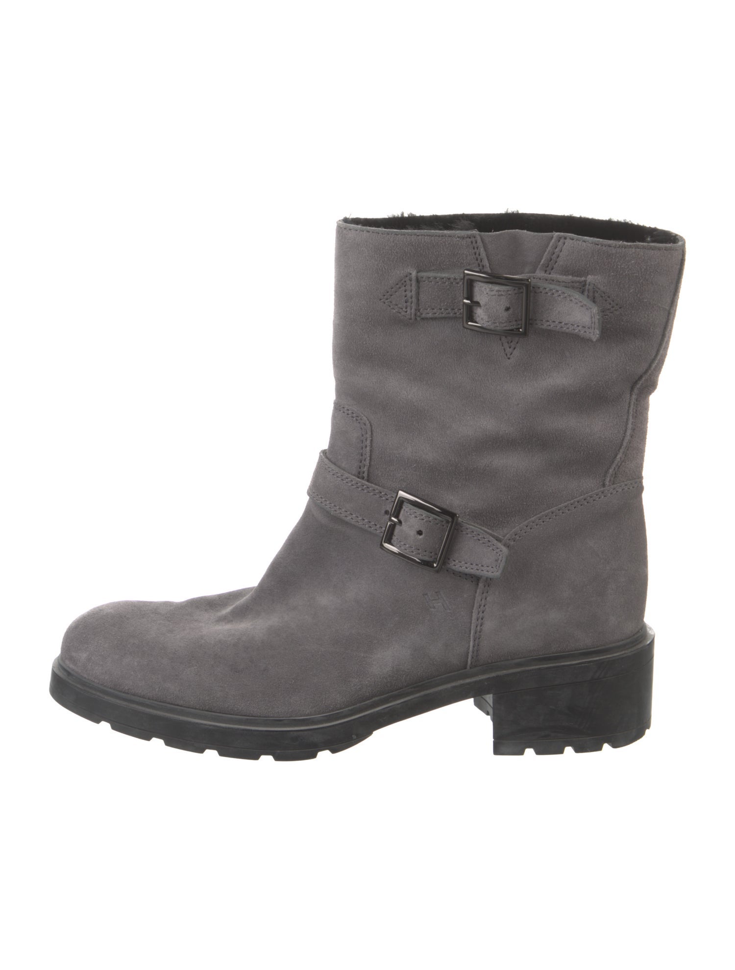 Hogan Suede Moto Boots
