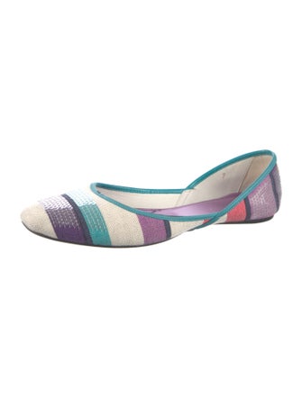 Hogan Canvas Printed D'Orsay Flats