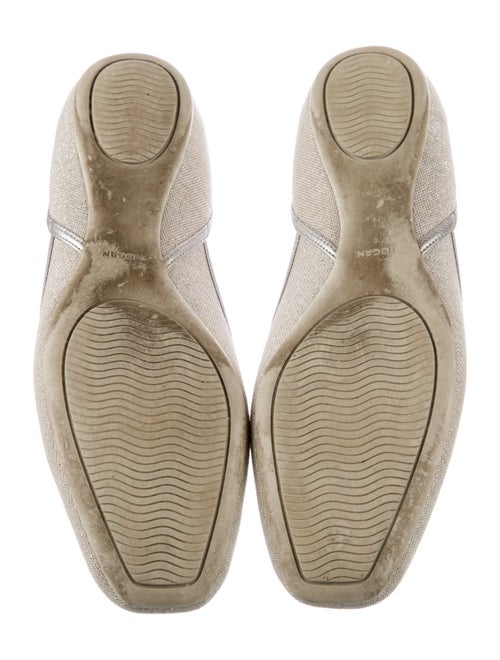 Hogan Canvas D'Orsay Flats