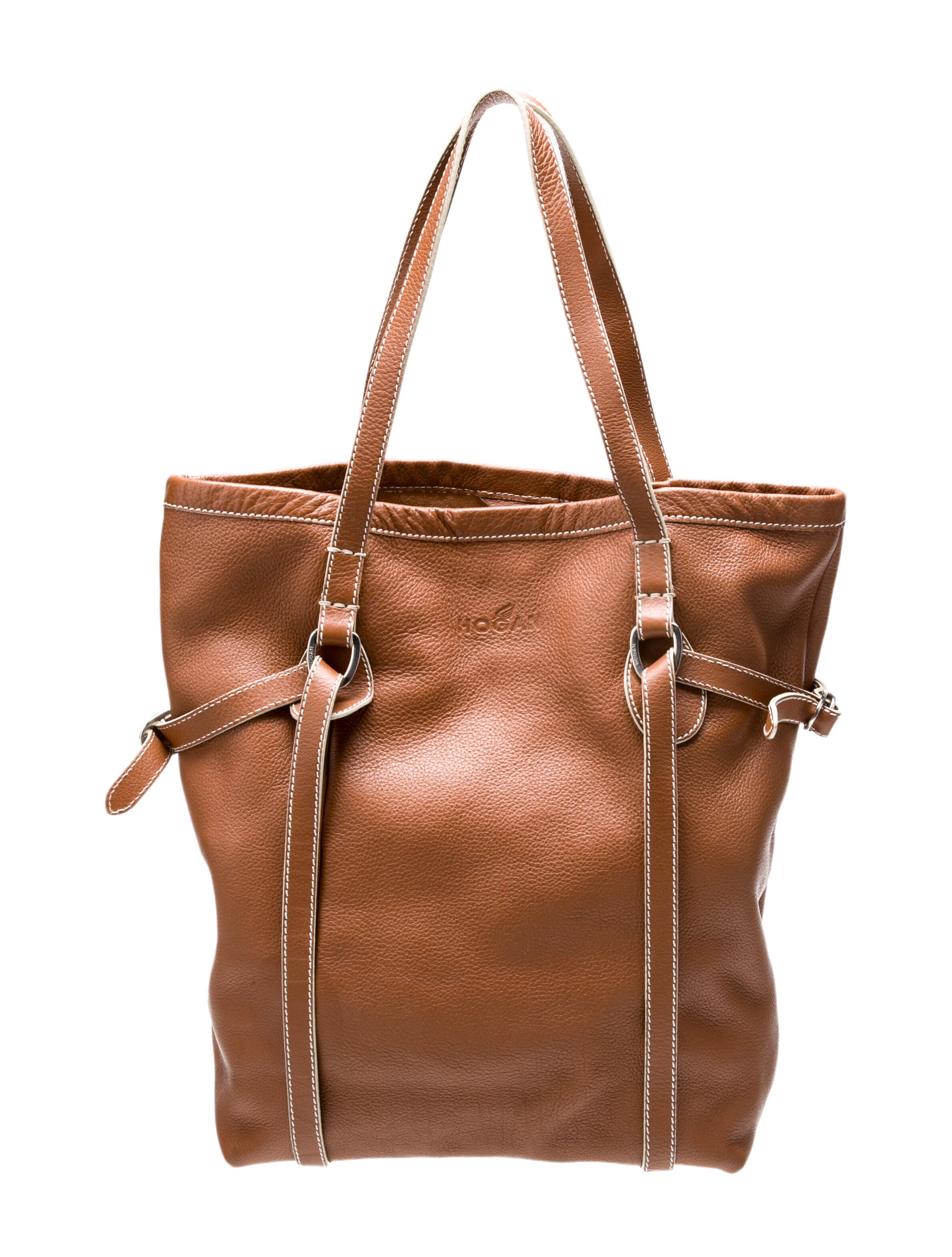 Hogan Leather Top Handle Bag
