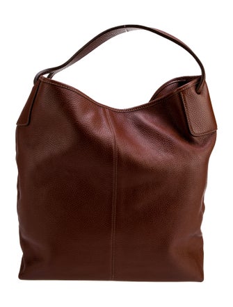 Hogan Embossed Leather Top Handle Bag