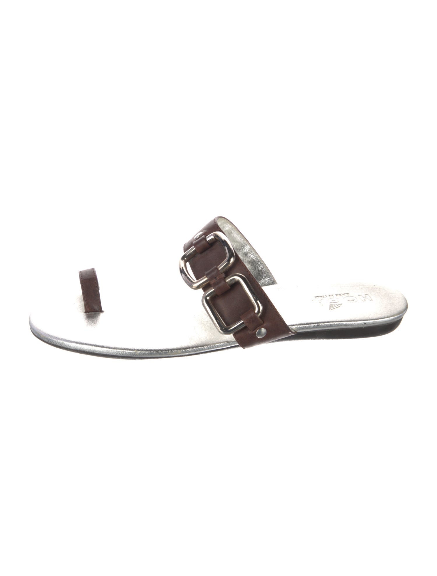 Hogan Leather Slides
