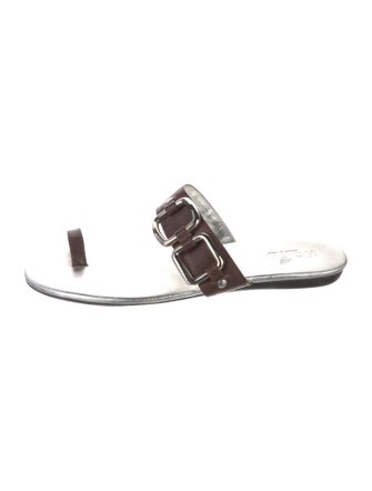 Hogan Leather Slides
