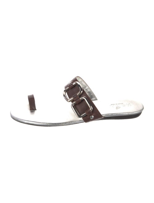 Hogan Leather Slides