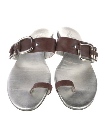 Hogan Leather Slides