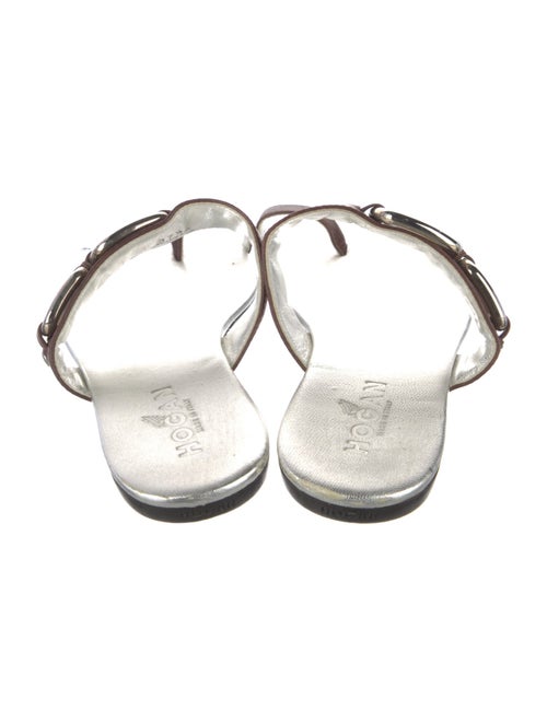 Hogan Leather Slides