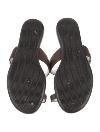 Hogan Leather Slides