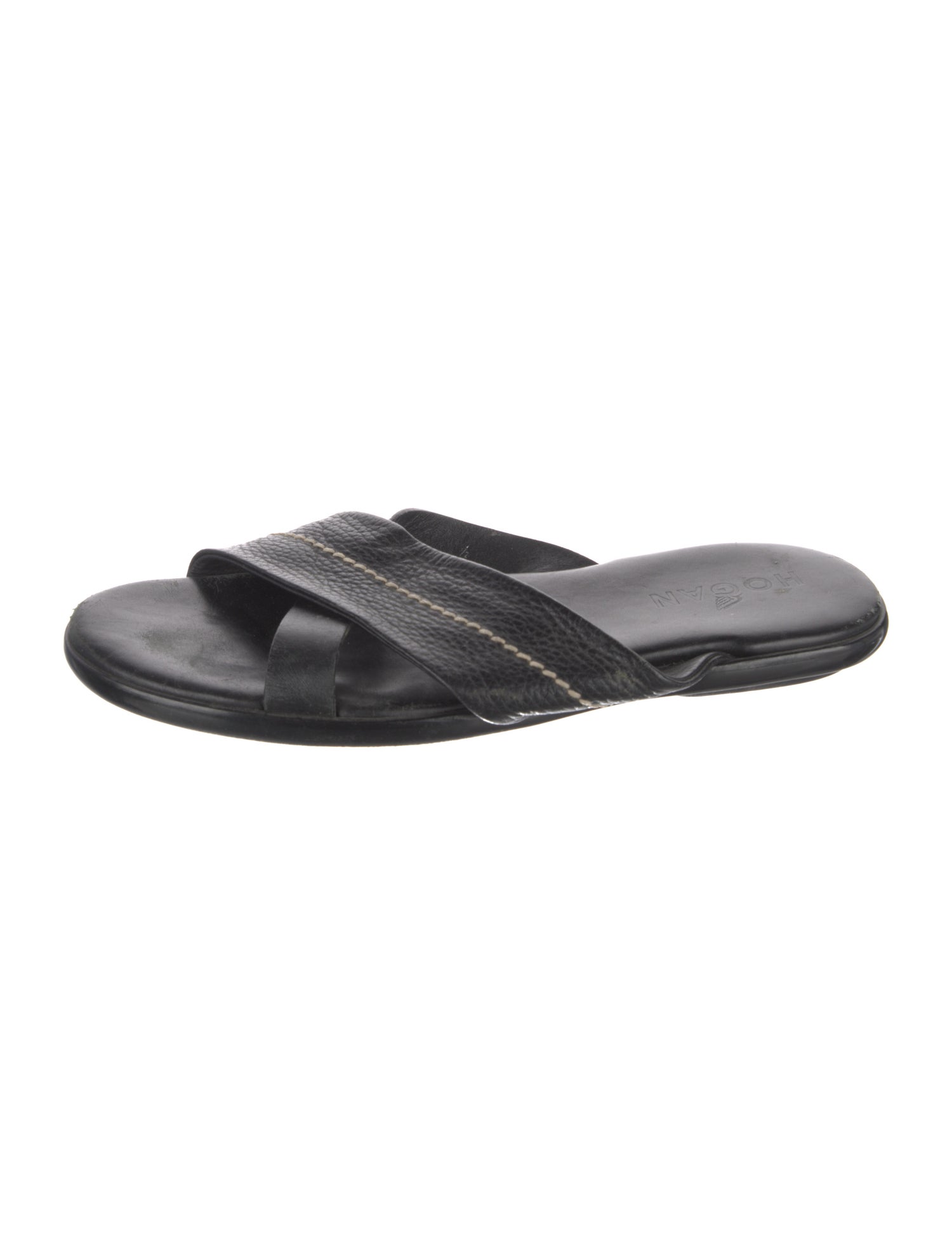 Hogan Leather Slides