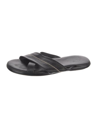 Hogan Leather Slides