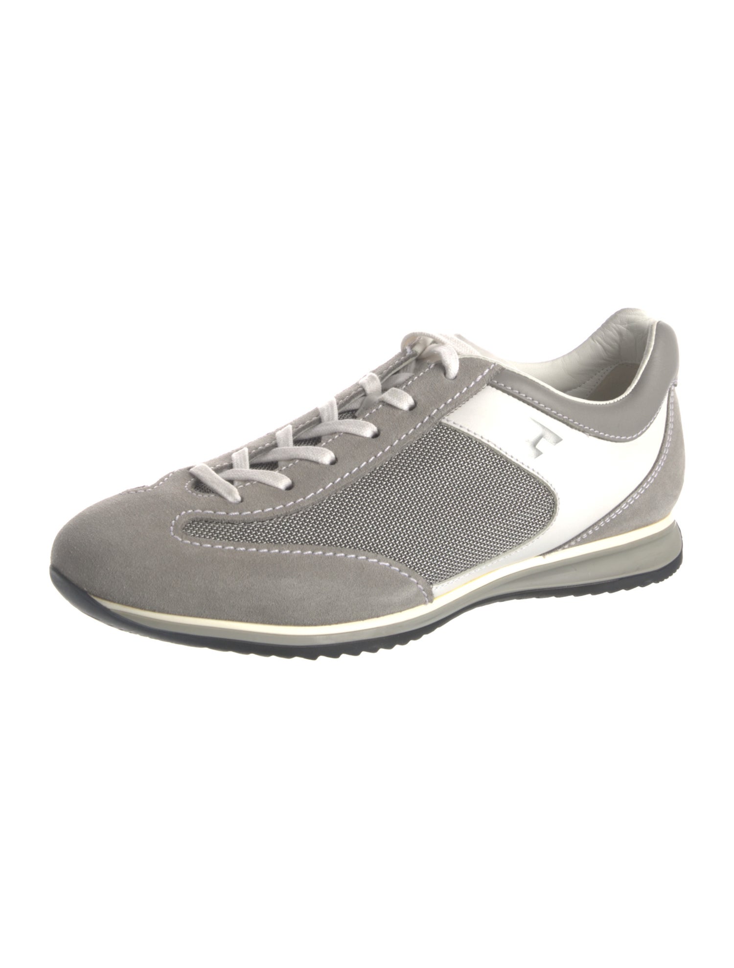 Hogan Leather Colorblock Pattern Sneakers