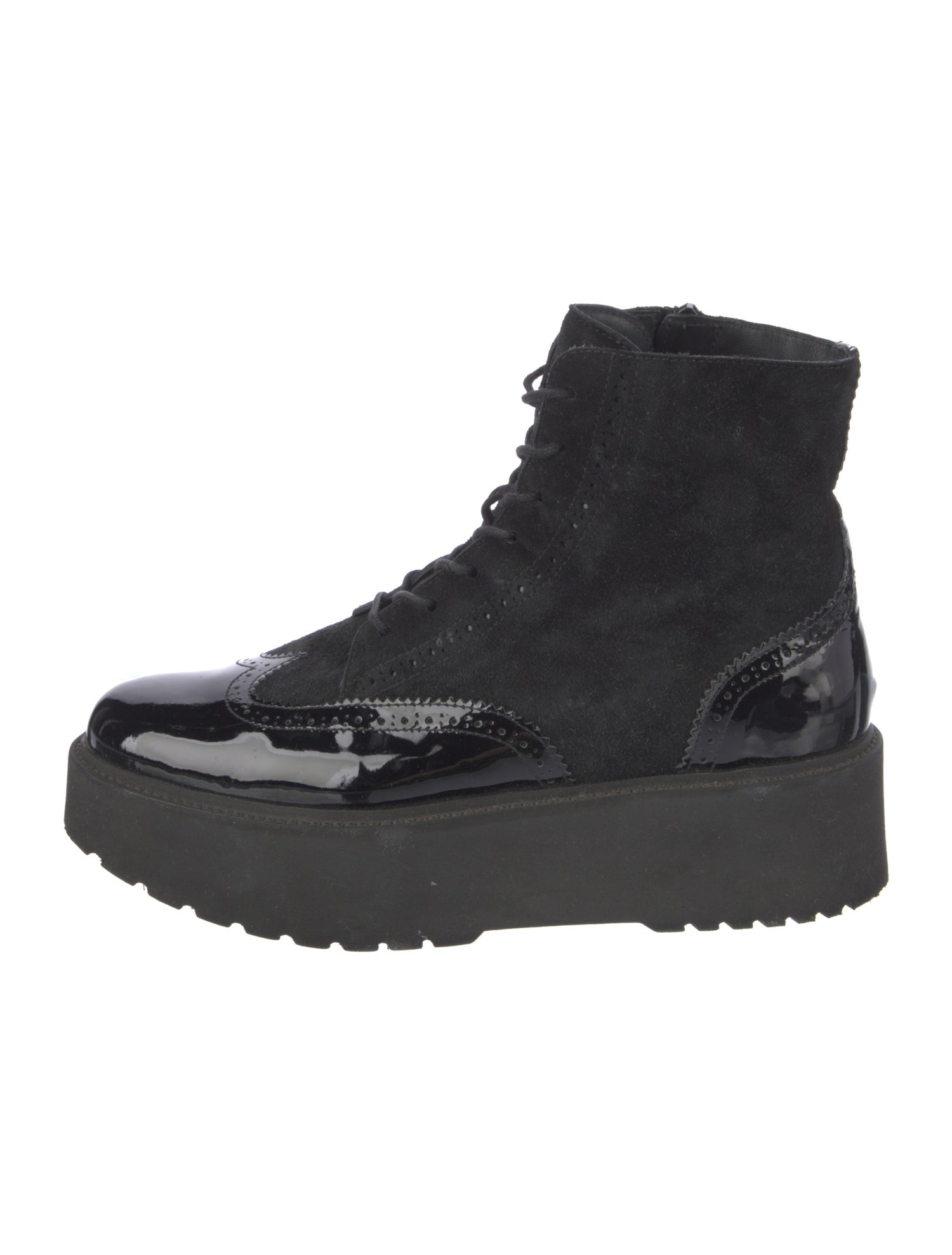 Hogan Suede Combat Boots
