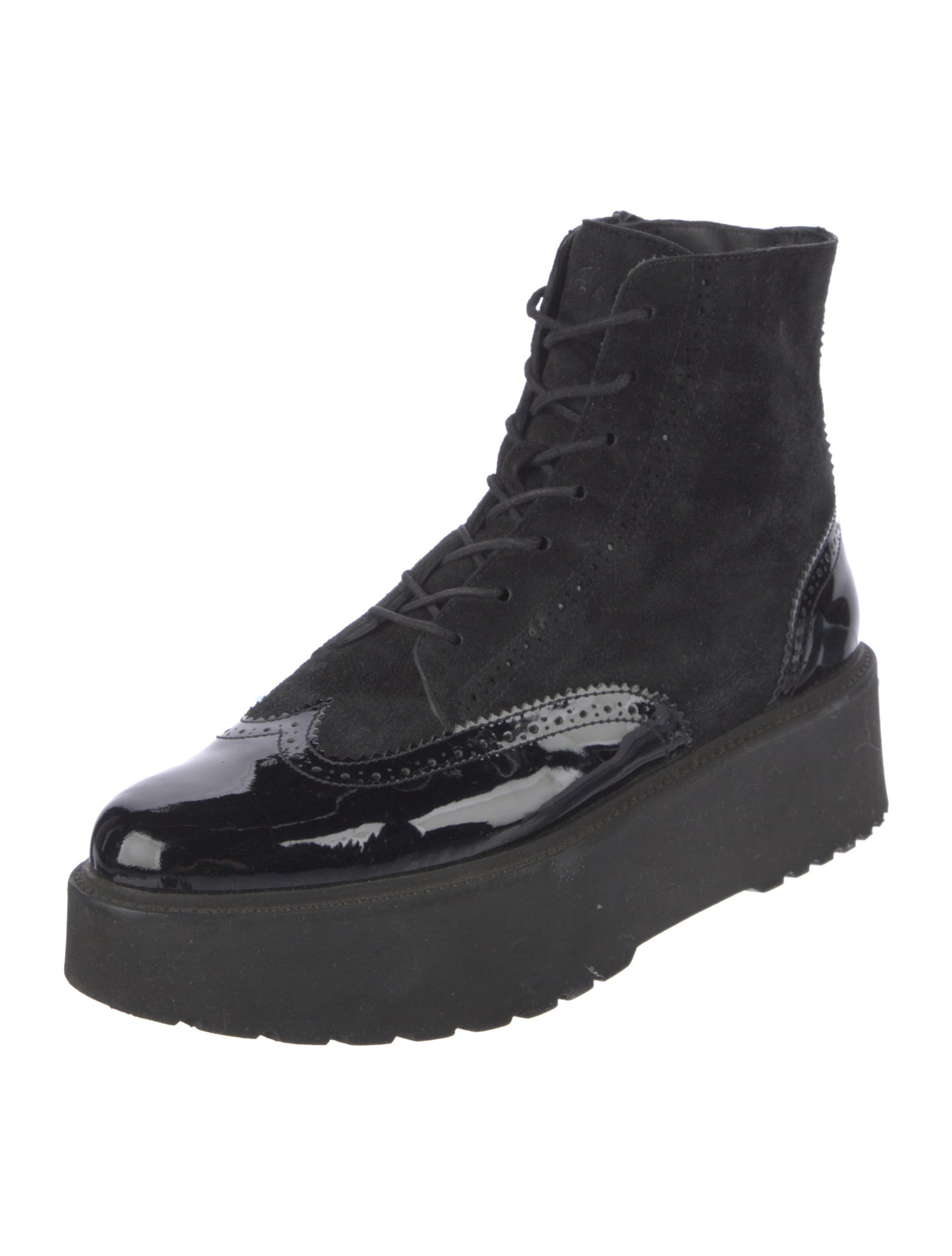 Hogan Suede Combat Boots