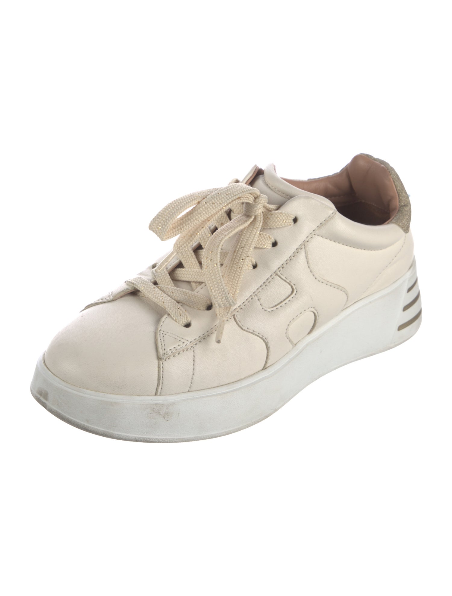 Hogan Leather Glitter Accents Sneakers