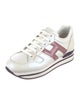 Hogan Leather Colorblock Pattern Sneakers