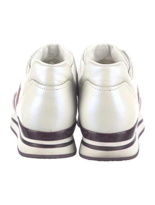 Hogan Leather Colorblock Pattern Sneakers
