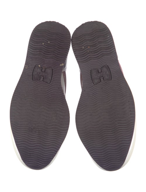 Hogan Leather Colorblock Pattern Sneakers