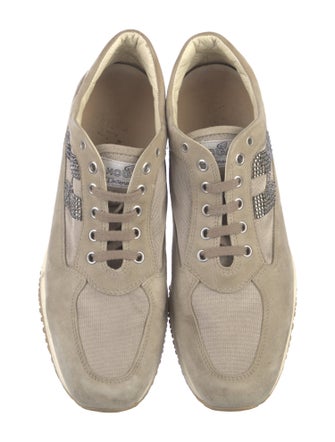 Hogan Suede Colorblock Pattern Sneakers