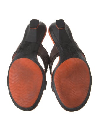 Hogan Leather Printed Slides