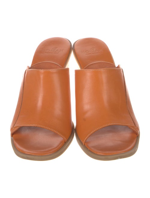 Hogan Leather Slides