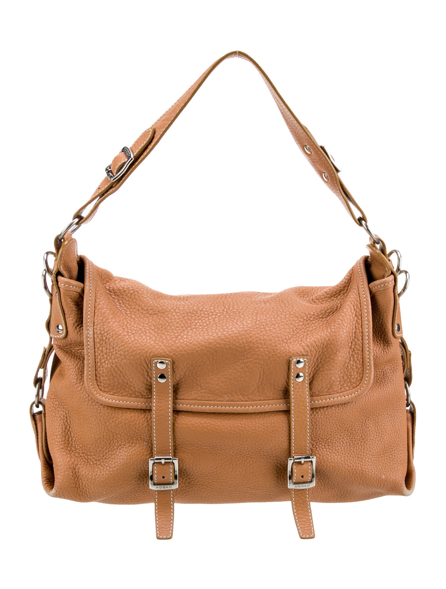 Hogan Leather Top Handle Bag