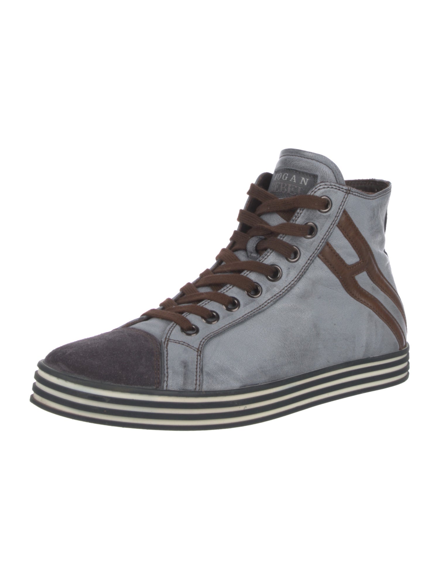 Hogan Leather Striped Sneakers