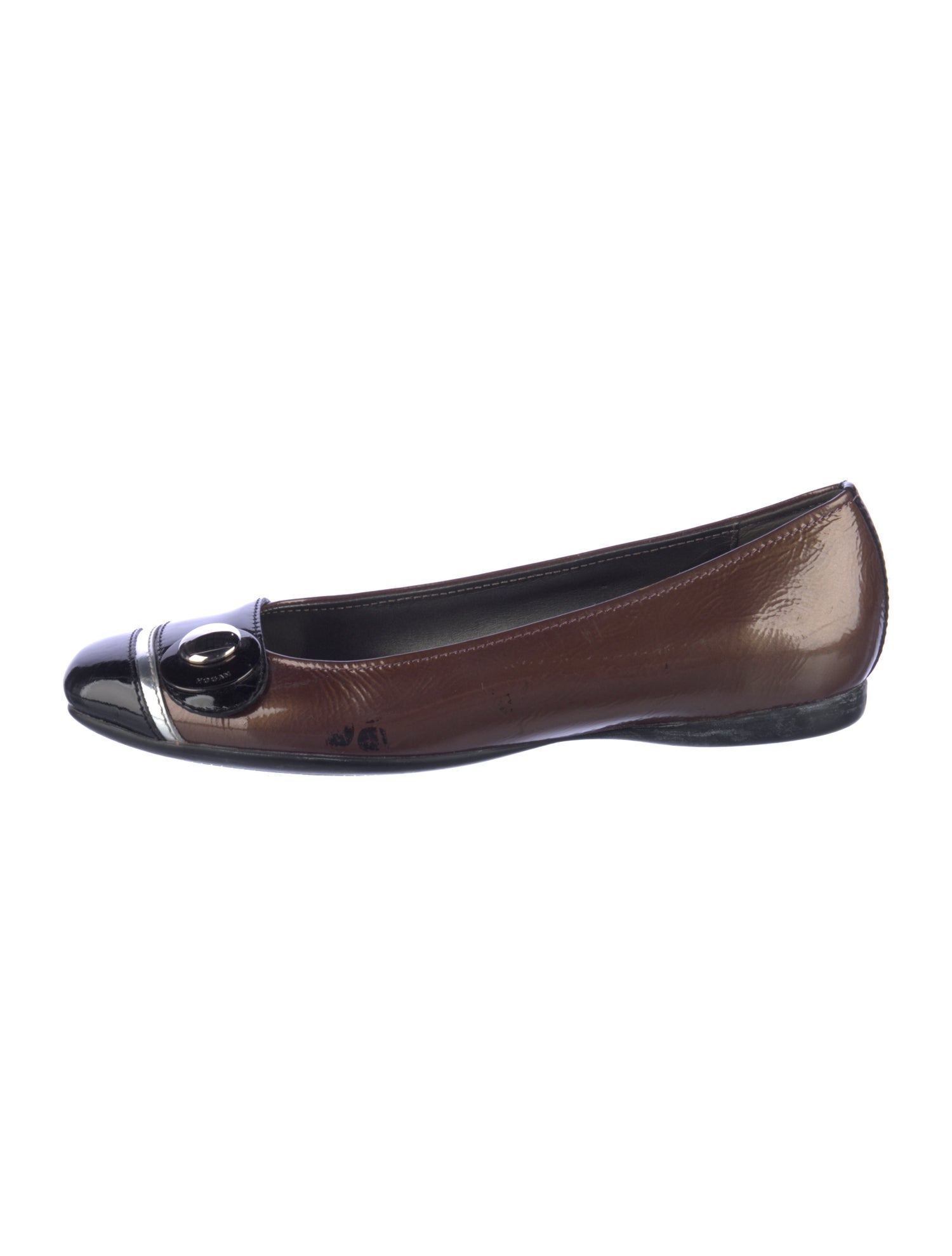 Hogan Patent Leather Ballet Flats